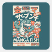 Manga Fish スクエアシール (正面)