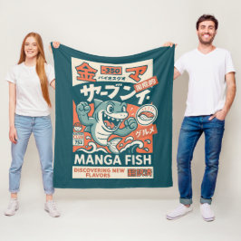 Manga Fish フリースブランケット