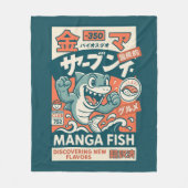 Manga Fish フリースブランケット (正面)