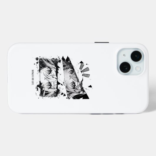 Manga Is My Life Anime Eyes Glitch Art Case-Mate iPhoneケース (裏面 (横))