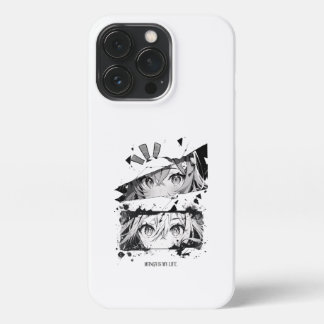 Manga Is My Life Anime Eyes Glitch Art iPhone 13 Proケース