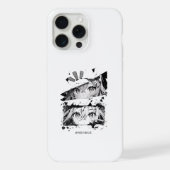 Manga Is My Life Anime Eyes Glitch Art iPhoneケース (裏面)