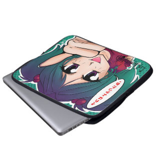 Manga Meisje dat aanmoedigd - Laptop Sleeve ラップトップスリーブ