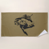 Manga, Neko Catgirl Furry Kawaii Loli  ビーチタオル (正面)