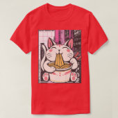 Manga Neko Ramen Cat Lover Tシャツ (デザイン正面)