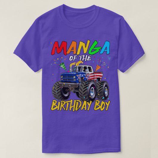 Manga The Birthday Boy Monster Truck Birthday Part Tシャツ (デザイン正面)
