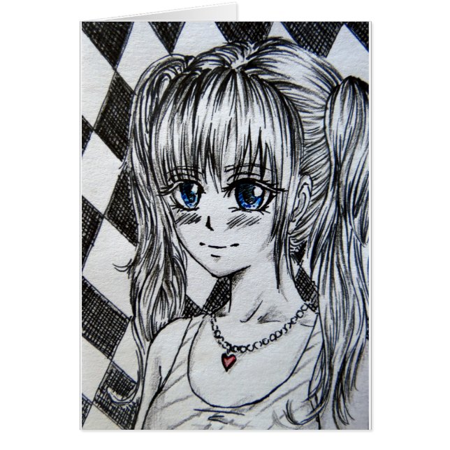 Mangamädchen mit blauen Augen (正面)