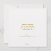 Mangerの遠くに歌詞出生シーンのクリスマス シーズンカード (裏面)