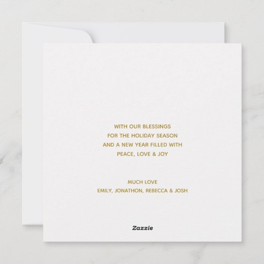 Mangerの遠くに歌詞出生シーンのクリスマス シーズンカード (裏面)