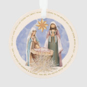 Manger遠くに歌詞出生金ゴールド文字クリーム オーナメント (裏面)