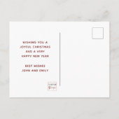 Manger遠くに Verse ScriptのタイポグラフィCarol シーズンポストカード (裏面)