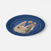 Manger Carol遠くに歌詞金ゴールド出生ブルー ペーパープレート (アングル)