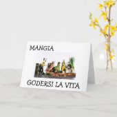 「MANGIA - AND LIFE」食べの楽しむ誕生日・カード カード (黄色い花)