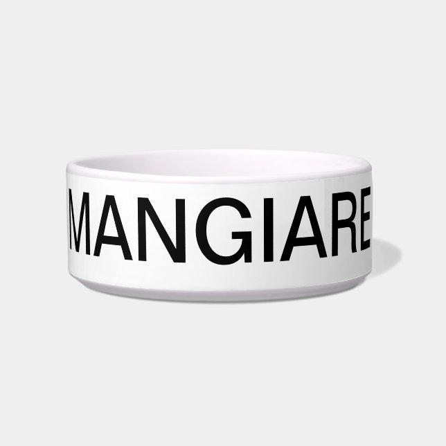 "MANGIARE" = 食べIN "イタリアンペットボウル ボウル (正面)