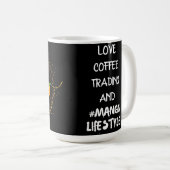 MANGOチーム名編集可能文字オレンジ コーヒーマグカップ (正面右)