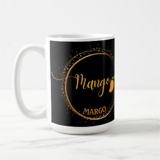 MANGOチーム名編集可能文字オレンジ コーヒーマグカップ