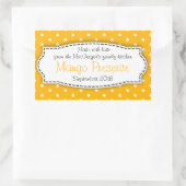 Mango保存ジャムオレンジの食品ラベルのシール 長方形シール (バッグ)