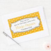 Mango保存ジャムオレンジの食品ラベルのシール 長方形シール (封筒)