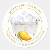 Mango Bubble Bath label ラウンドシール (正面)
