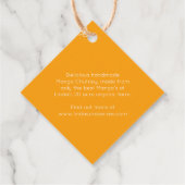 Mango chutneyオレンジ保存瓶の製品ラベル フェイバータグ (裏面)