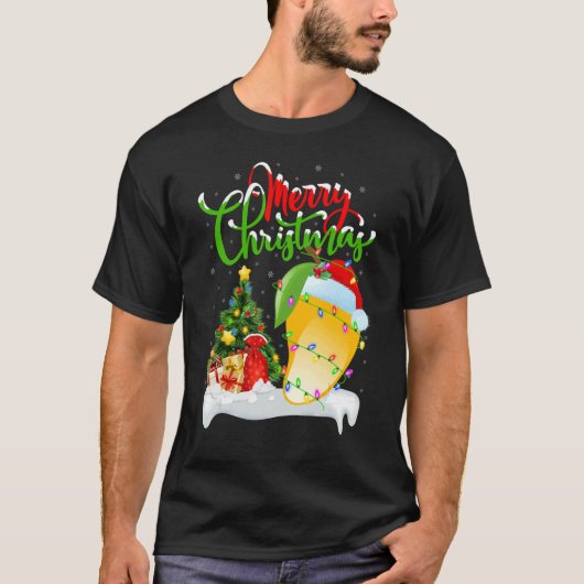 Mango Fruit   Xmas Decorations Santa Mango Christm Tシャツ (正面)