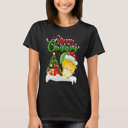 Mango Fruit   Xmas Decorations Santa Mango Christm Tシャツ (正面)