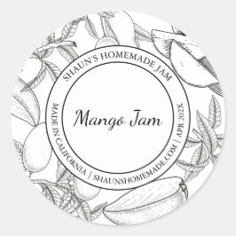 Mango Jam Sketchラベモダンル ラウンドシール