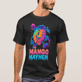 Mango Mayhem – Neon Cartoon Baseball Tシャツ
