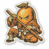 Mango Monk — Funny Tropical Fruit Shaolin Warrior  シール (正面)