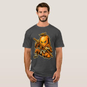 Mango Monk — Funny Tropical Fruit Shaolin Warrior  Tシャツ (正面フル)