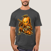 Mango Monk — Funny Tropical Fruit Shaolin Warrior  Tシャツ (正面)