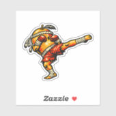 Mango Muay Thai — Vintage Retro Thai Fighter  シール (シート)