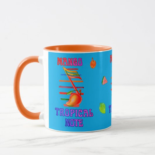 MANGO MUSIC NOTE DESIGNED MUG マグカップ (左)