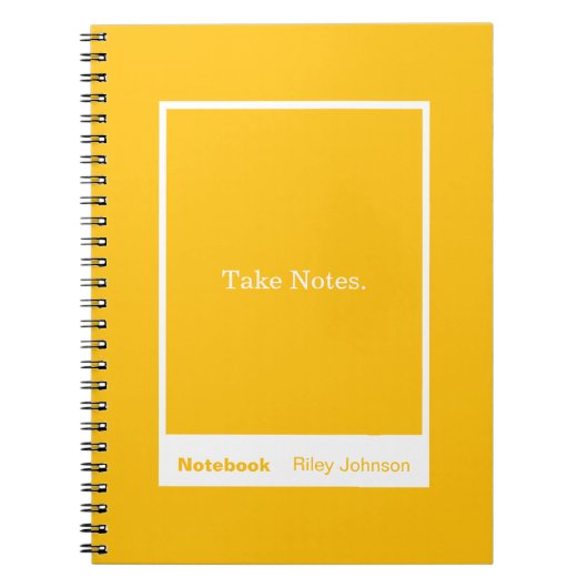 Mango Orange Block Quote Classic Notebook ノートブック (正面)
