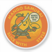 Mango Samurai Slice With Style  シール (正面)