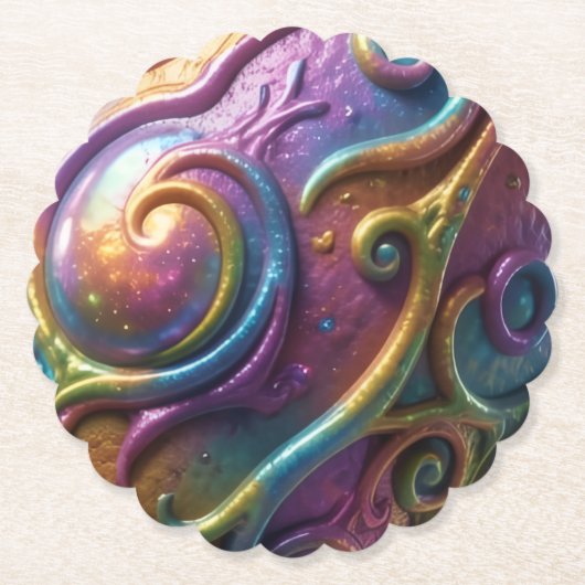  Mango – Tropical Fruit Full of Flavor ペーパーコースター (正面)