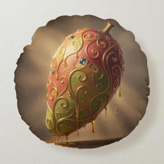 Mango – Tropical Fruit Full of Flavor´6 ラウンドクッション (正面)