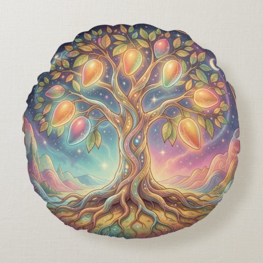 Mango – Tropische Frucht voller Geschmack´10 ラウンドクッション (正面)