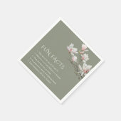 Mangolia Sage Green Fun Facts Wedding  スタンダードカクテルナプキン (角)