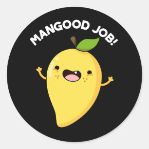 MangoodジョブおもしろいマンゴーフルーツプンダークBG ラウンドシール