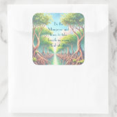 Mangrove & Quote Card スクエアシール (バッグ)