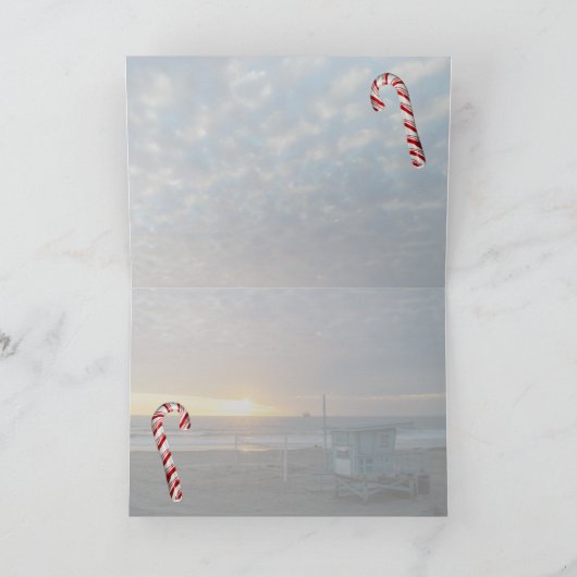 Manhattan Beach、カリフォルニアの季節の挨拶 シーズンカード (内部)