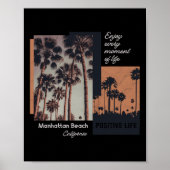 Manhattan Beach California Ca Retro ポスター (正面)
