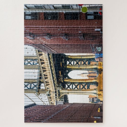 Manhattan Bridge at Sunset ジグソーパズル (縦)