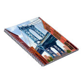 Manhattan Bridge New York City Painting ノートブック (右側)