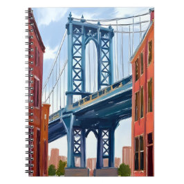 Manhattan Bridge New York City Painting ノートブック