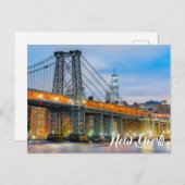 Manhattan Bridge, New York, USA ポストカード (正面/裏面)