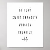 Manhattan Cocktail Recipe ポスター (正面)