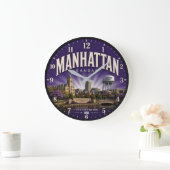 Manhattan Kansas  Little Apple ラージ壁時計 (ホーム)