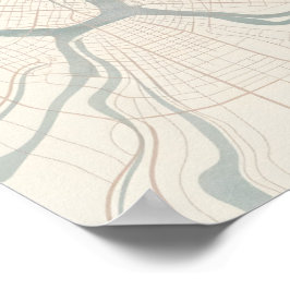 Manhattan Map Wall Art Poster Minimalist New York ポスター